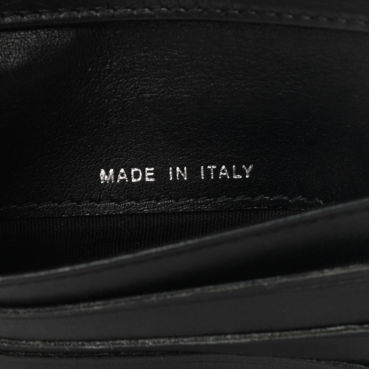 Patent Quilted Brilliant French Flap Wallet Black