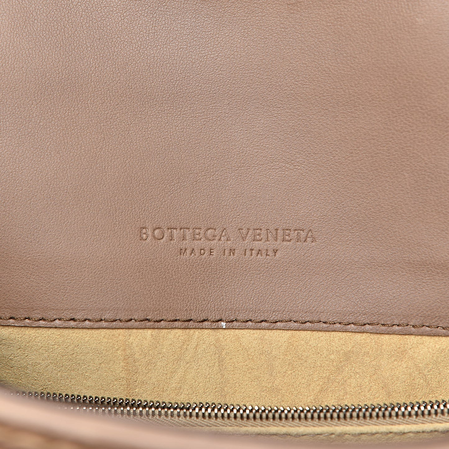 Nappa Intrecciato Ombre Shoulder Bag Camel