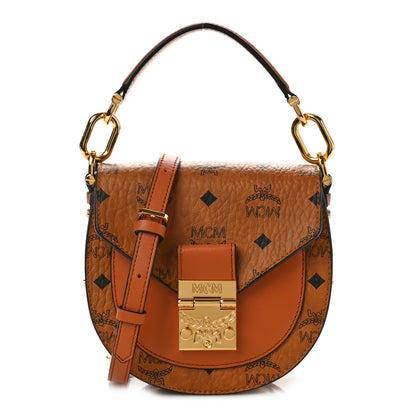 MCM Visetos Mini Tracy Shoulder Bag Cognac 1 of 11