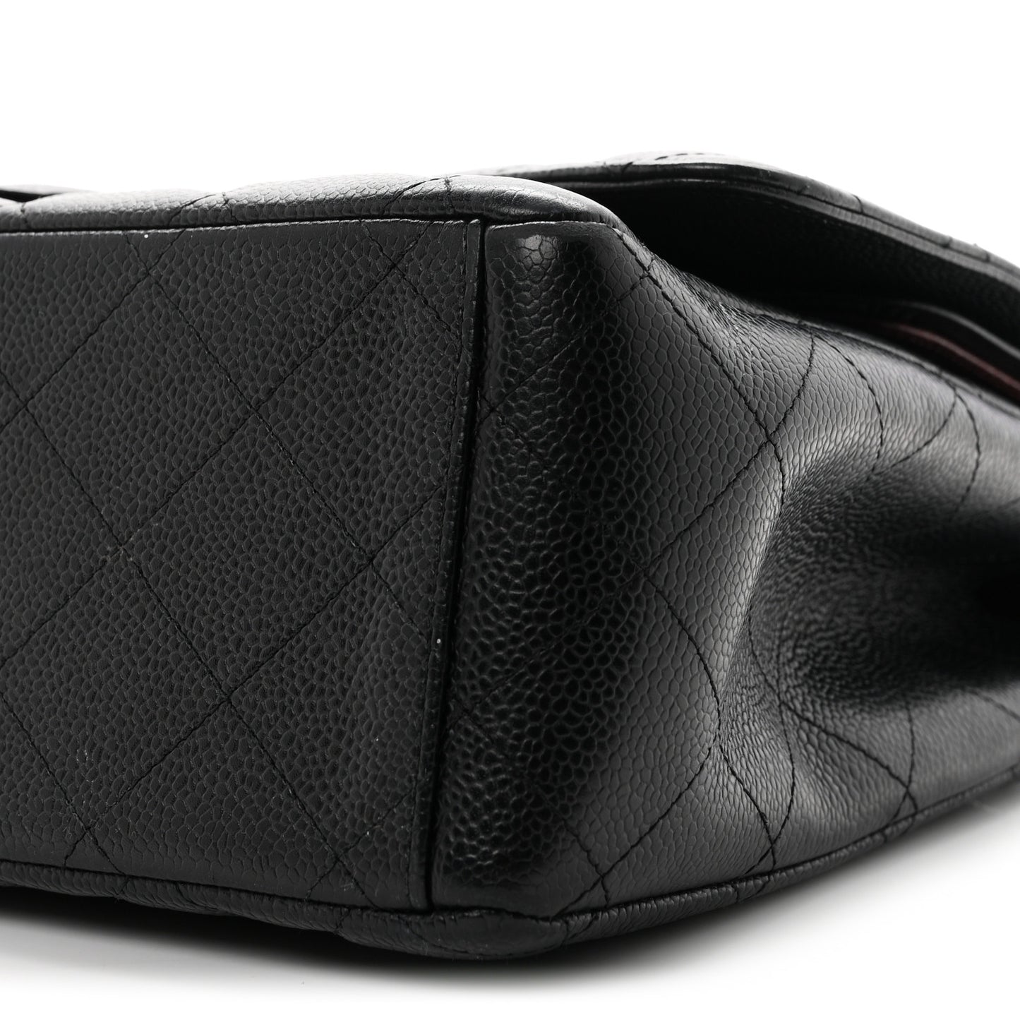 Caviar Quilted Maxi Double Flap Black