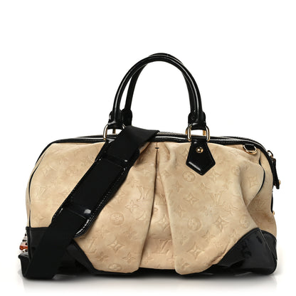 Louis Vuitton Calfskin Patent Embossed Monogram Stephen Ivory 1 of 12