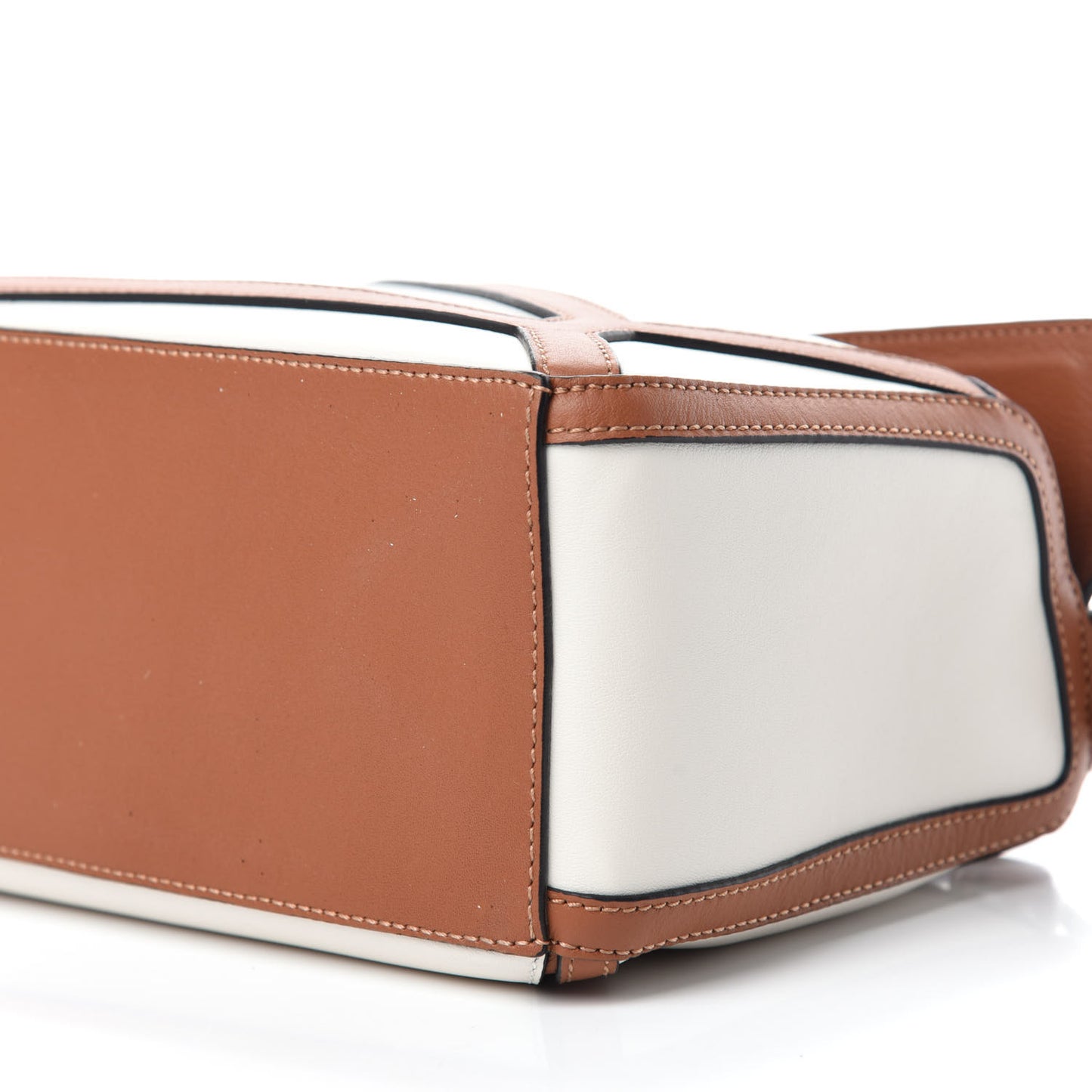 Calfskin Small Graphic Puzzle Bag Ghost Soft White