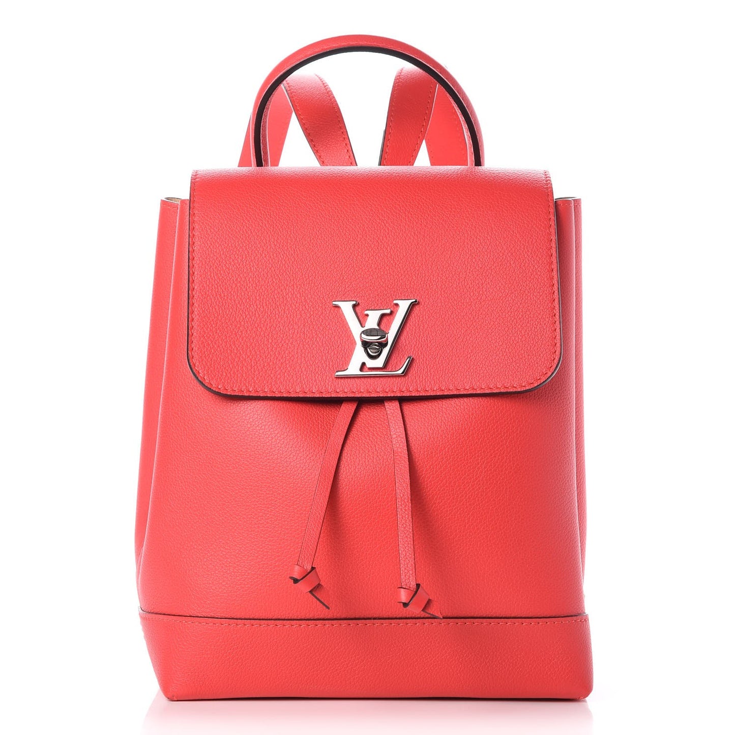 Soft Calfskin Lockme Backpack Poppy