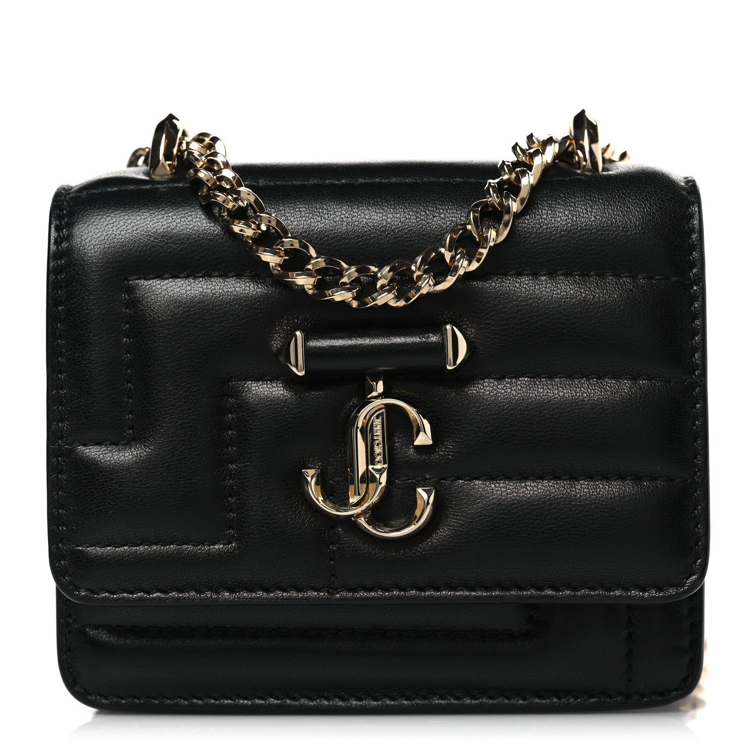 Jimmy Choo Nappa Quilted Varenne Micro Avenue Quad Black 1 of 8