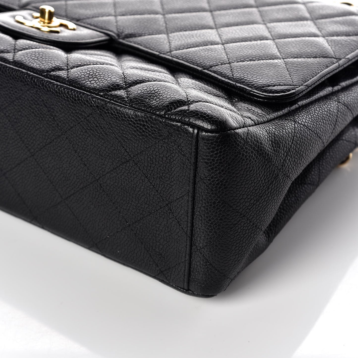 Caviar Quilted Maxi Single Flap Black