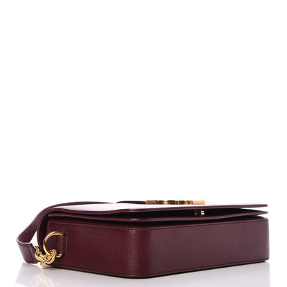 Saint Laurent Textured Calfskin Medium Classic Monogram Universite Bag Dark Red 4 of 8