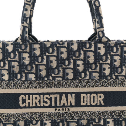 Christian Dior Oblique Small Book Tote Blue Multicolor 7 of 11