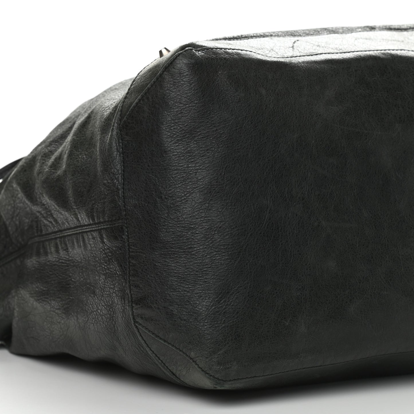 Agneau Classic Silver Hardware Courier XL Hobo Black