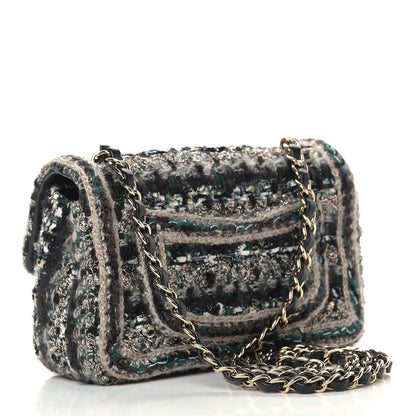 Chanel Tweed Braid Mini Flap Blue Multicolor 3 of 10