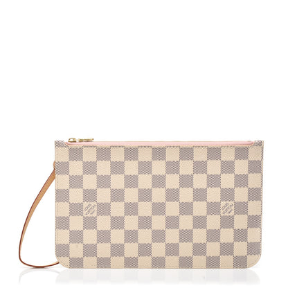 Louis Vuitton Damier Azur Neverfull MM GM Pochette Rose Ballerine 1 of 6