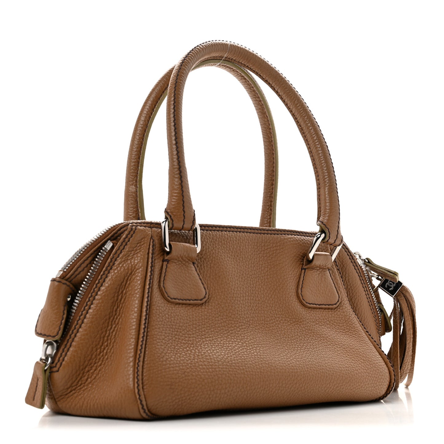 Calfskin Tassel Bowler Light Brown