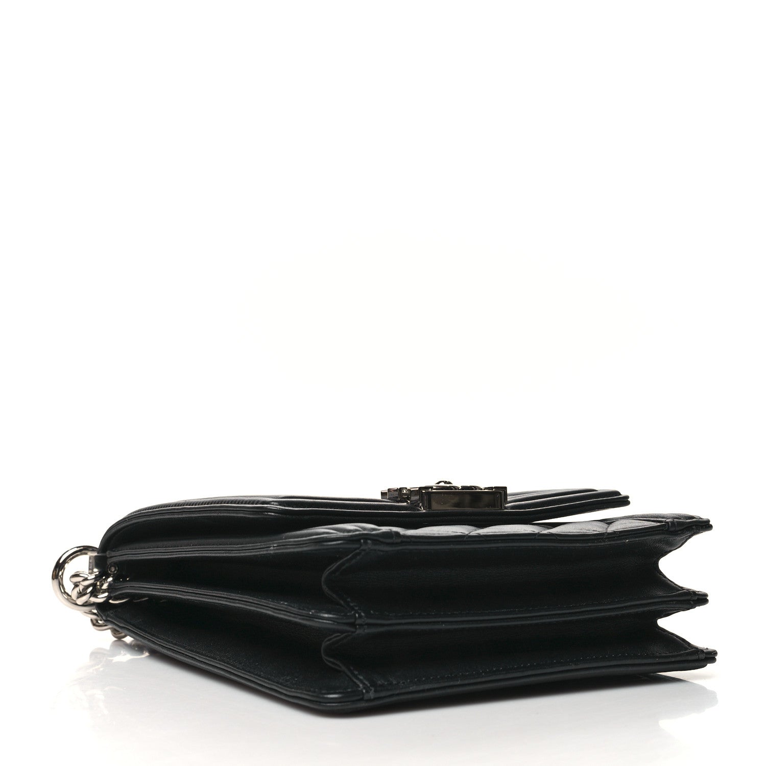 Chanel Calfskin Quilted North South Boy Flap Black 4 of 11