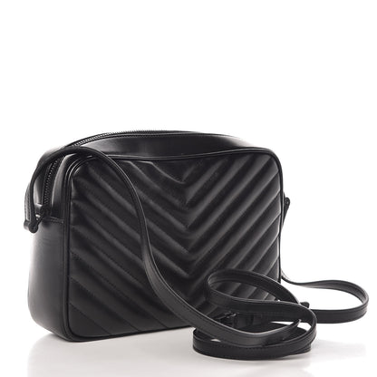 Saint Laurent Calfskin Matelasse Monogram Lou Camera Bag Black 3 of 9