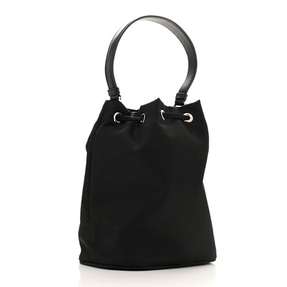 Prada Tessuto Saffiano Ricamo Sequin Crystal Embellished Mini Re-Edition 1978 Bucket Bag Black 3 of 12