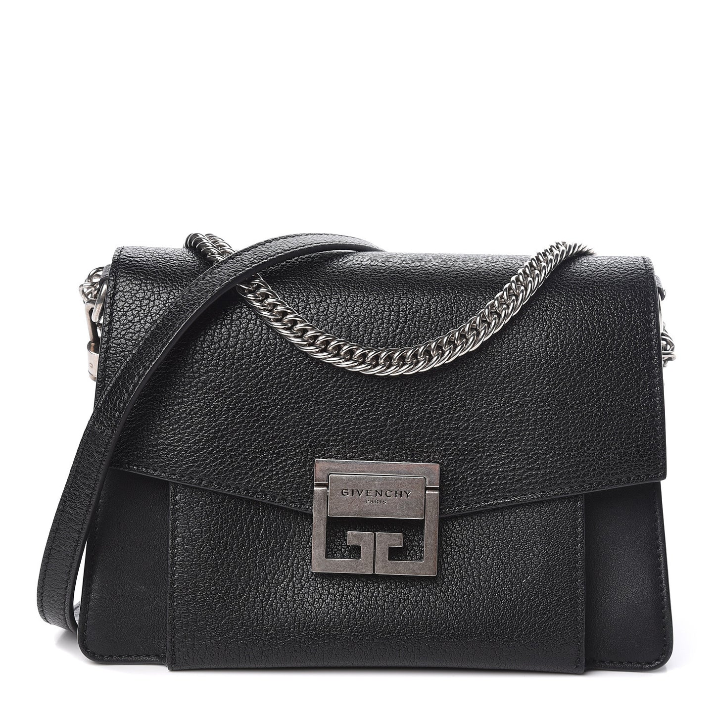 Goatskin Small GV3 Shoulder Bag Black