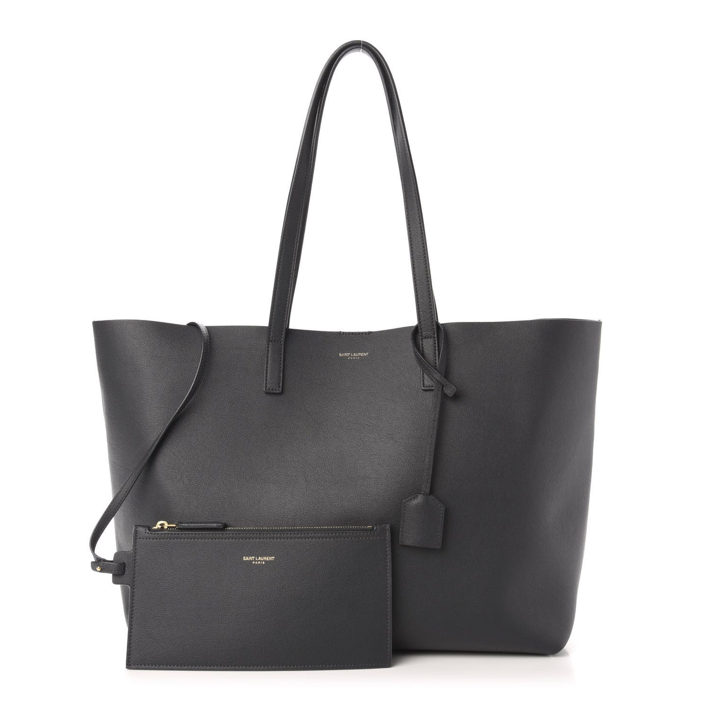 Calfskin Large Shopping Tote Asphalt