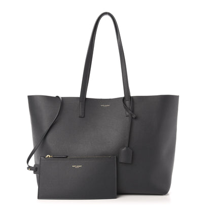 Saint Laurent Calfskin Large Shopping Tote Asphalt 1 of 13