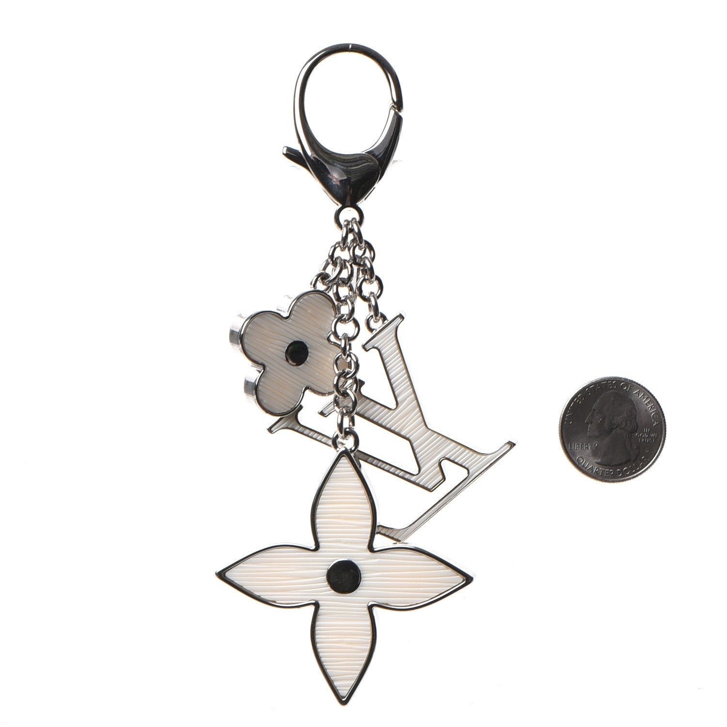 Louis Vuitton Fleur d'Epi Bag Charm Ivory 2 of 6