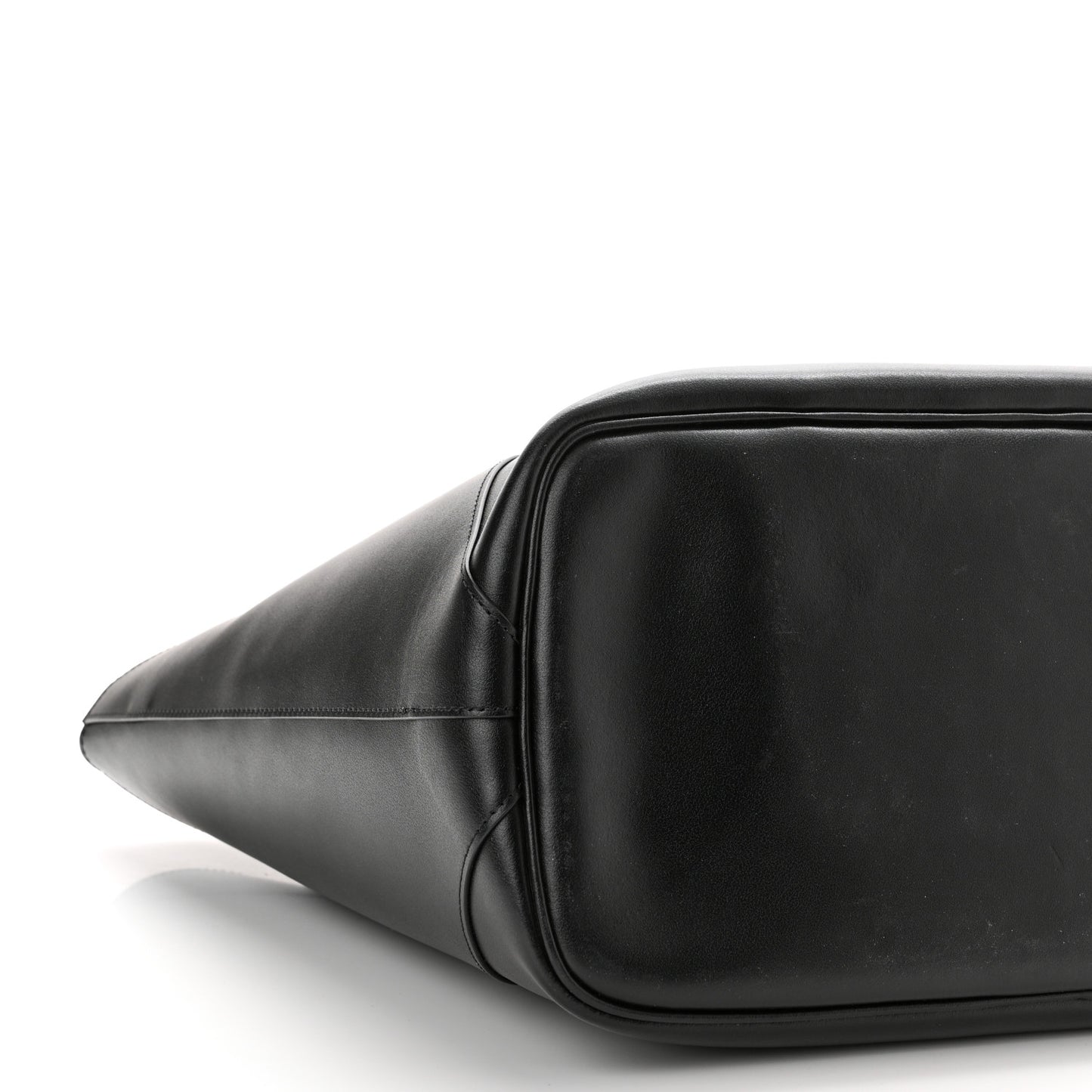 Smooth Calfskin Wing Shopper Tote Black White