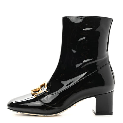 Gucci Vernice GG Victoire 55mm Ankle Boots 38 Black 1 of 9