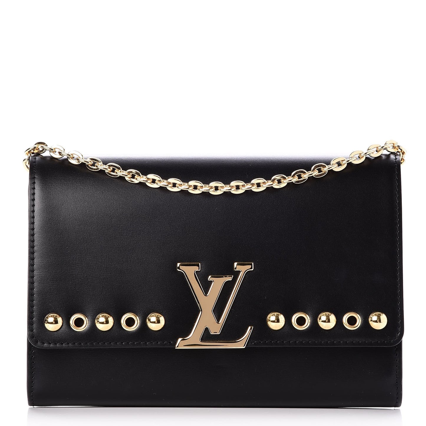 Calfskin Pochette Louise GM Black