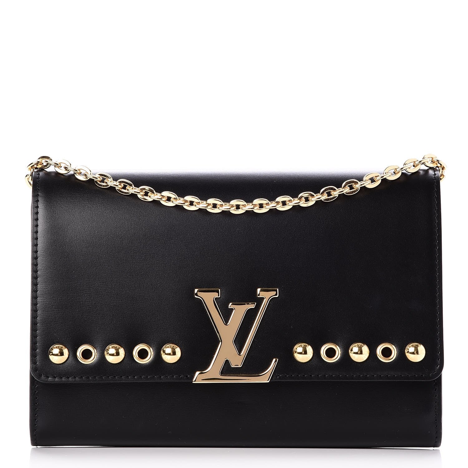 Louis Vuitton Calfskin Pochette Louise GM Black 1 of 7
