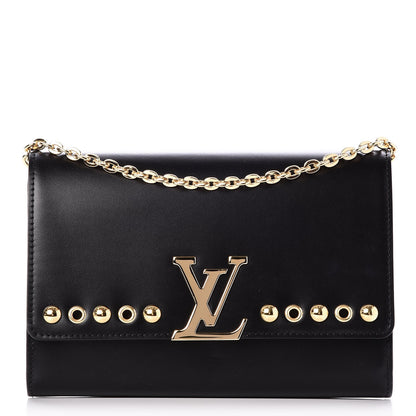 Louis Vuitton Calfskin Pochette Louise GM Black 1 of 7