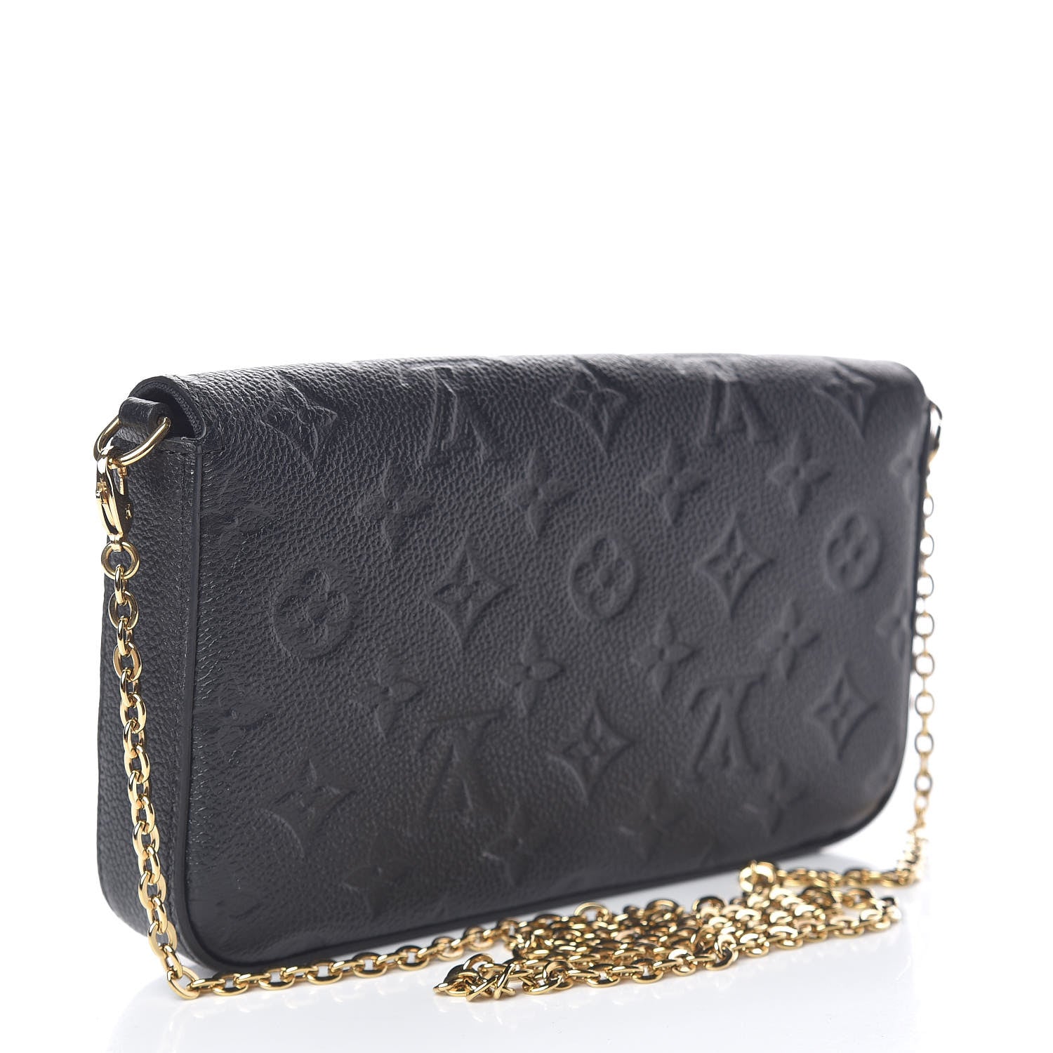 Louis Vuitton Empreinte Pochette Felicie Chain Wallet Black 3 of 14