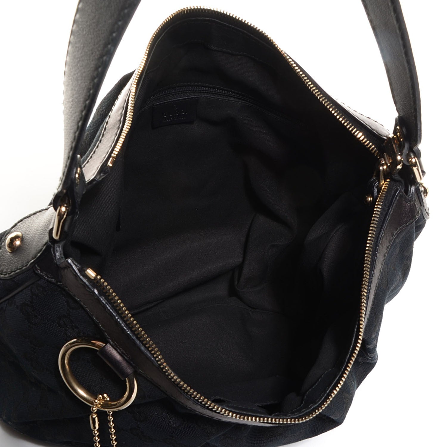 Gucci Monogram Medium Sukey Hobo Black 5 of 7