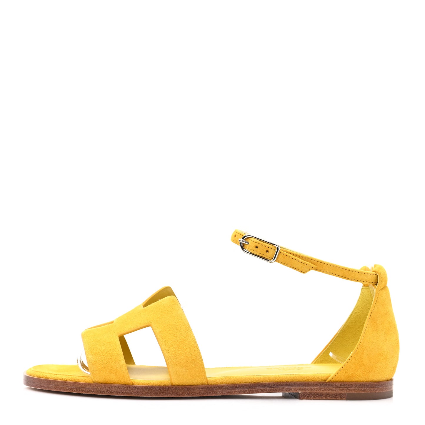 Suede Goatskin Santorini Sandals 36 Jaune Bouton D'or