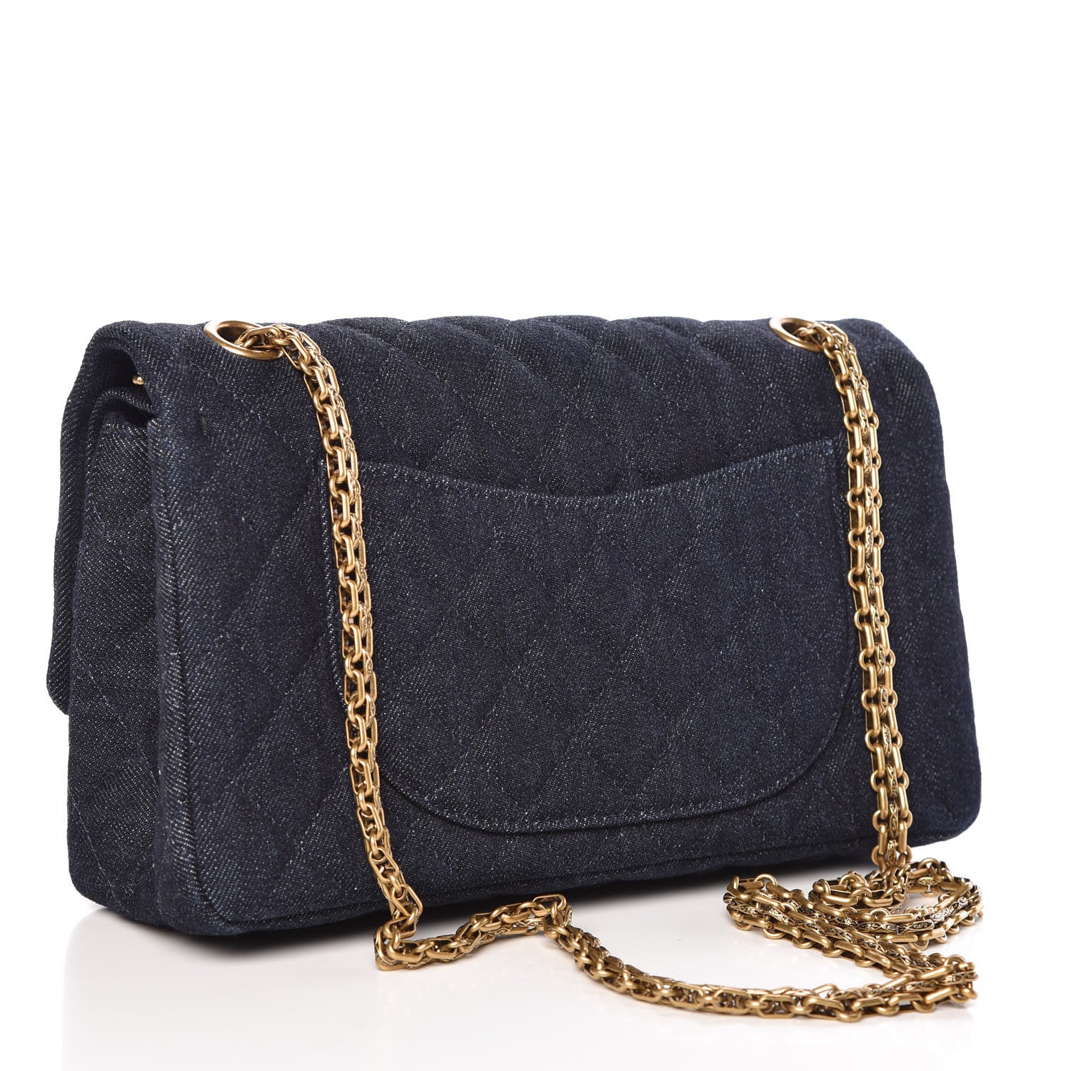 Chanel Denim Quilted 2.55 Reissue 225 Flap Dark Blue 3 of 9