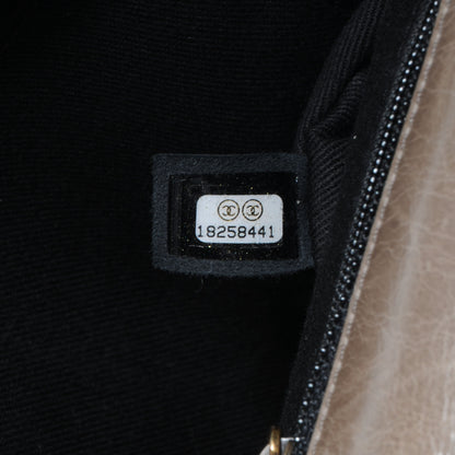 Chanel Glazed Calfskin Castle Rock Large Flap Dark Beige 7 of 8