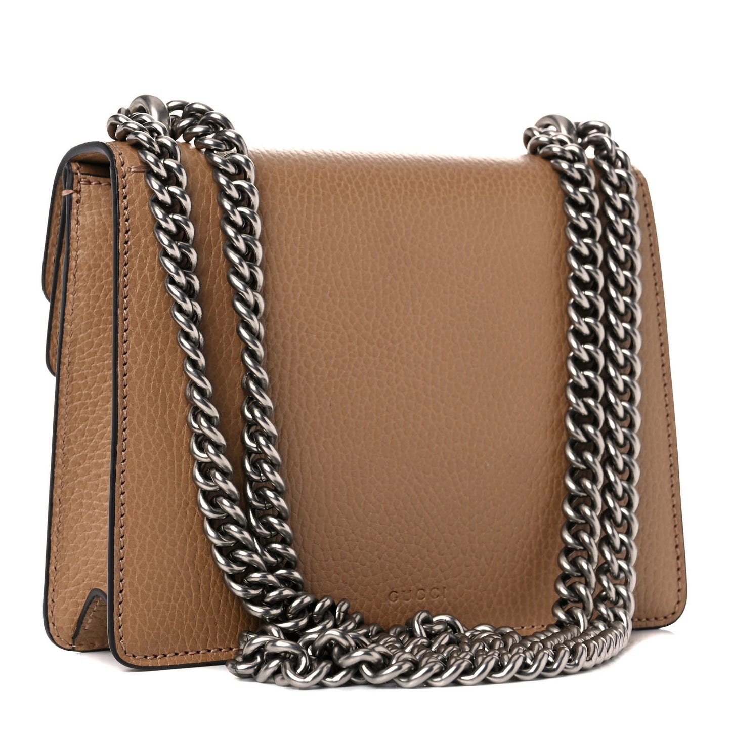 Dollar Calfskin Crystal Mini Dionysus Shoulder Bag Natural Tan Black Diamond