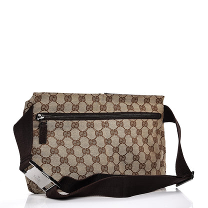Gucci GG Monogram Double Pocket Belt Bag Dark Brown 3 of 9