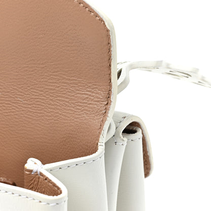 Alaia Calfskin Laser Cut Oum Double Envelope Clutch Crossbody White 17 of 21