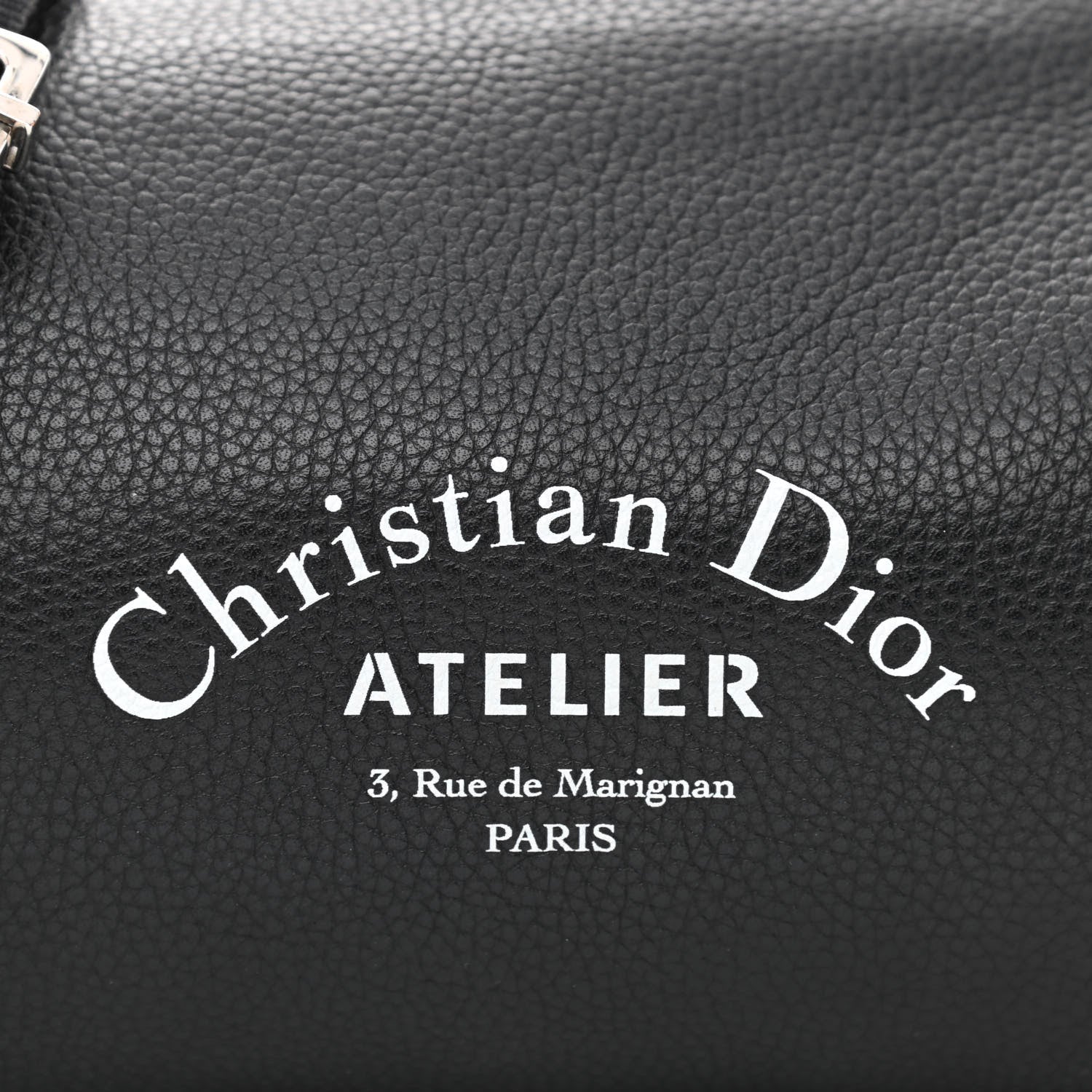 Christian Dior HOMME Grained Calfskin Mens Roller Pouch Black 7 of 9