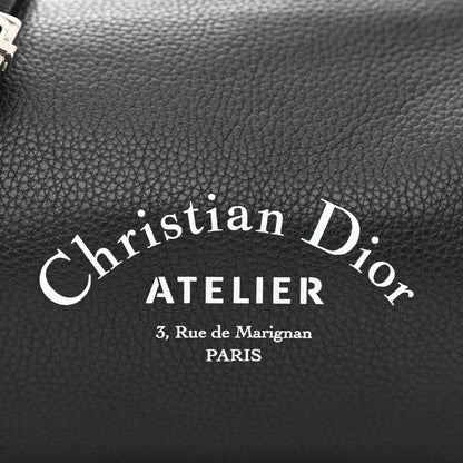 Christian Dior HOMME Grained Calfskin Mens Roller Pouch Black 7 of 9