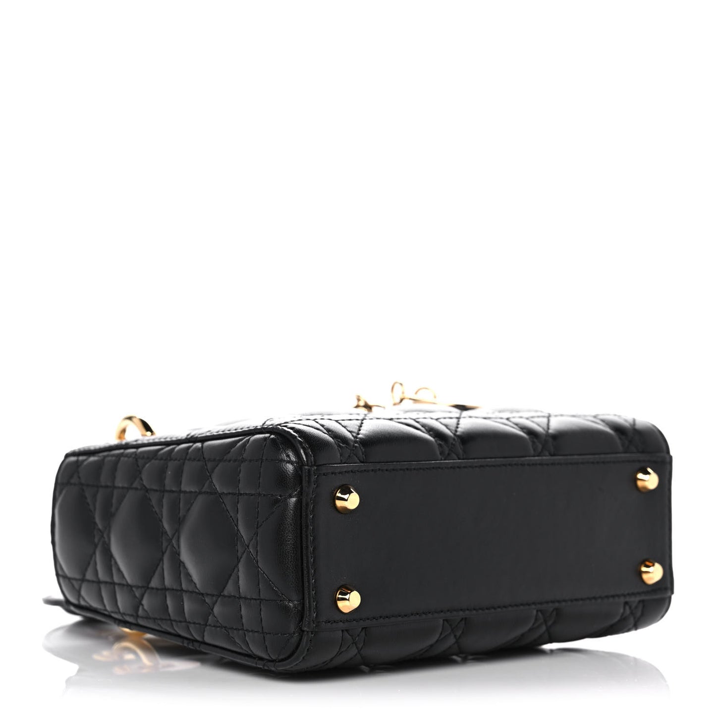Lambskin Cannage Mini Lady Dior Black