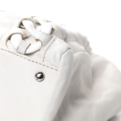 Chanel Calfskin Modern Chain Rhodoid East West Tote White 9 of 12