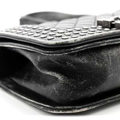 Chanel Faded Calfskin Quilted Small Studded Boy Flap Grey 9 of 12