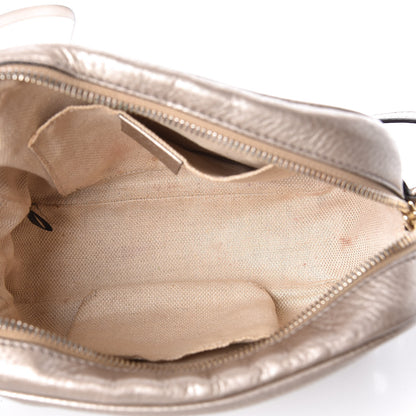 Gucci Metallic Pebbled Calfskin Small Soho Disco Bag Golden Beige 5 of 12