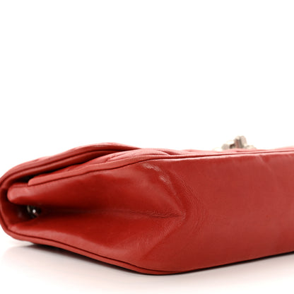 Chanel Lambskin Chevron Medium Leo Lion Flap Red 9 of 10