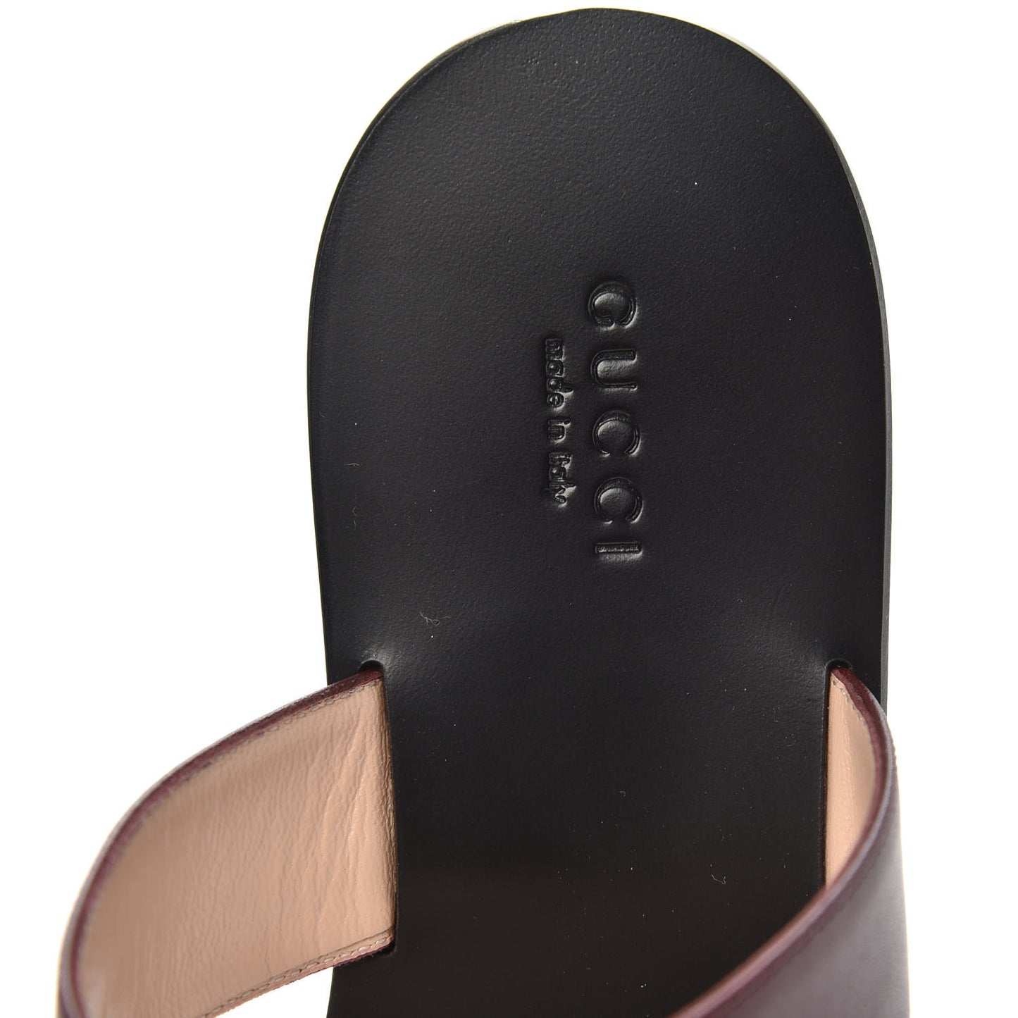 Calfskin GG Marmont Thong Sandals 38 Vintage Bordeaux