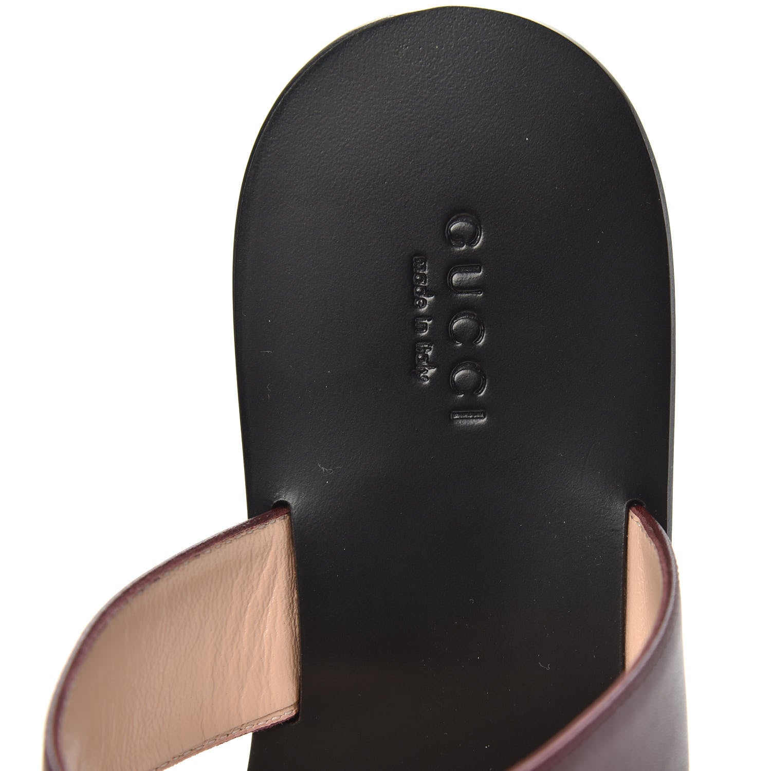 Gucci Calfskin GG Marmont Thong Sandals 38 Vintage Bordeaux 6 of 8