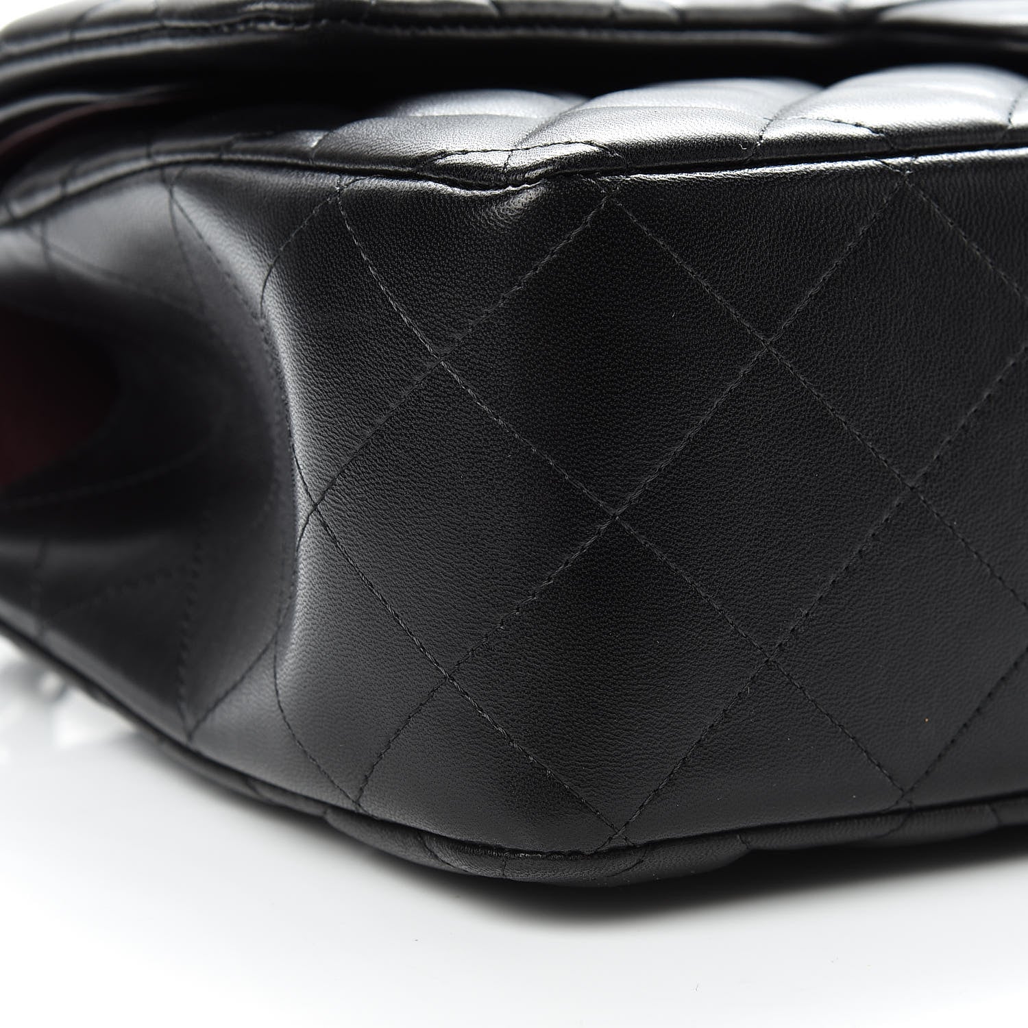 Chanel Lambskin Quilted Jumbo Double Flap Black 10 of 13
