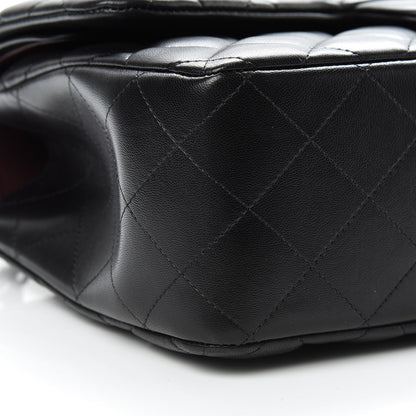 Chanel Lambskin Quilted Jumbo Double Flap Black 10 of 13