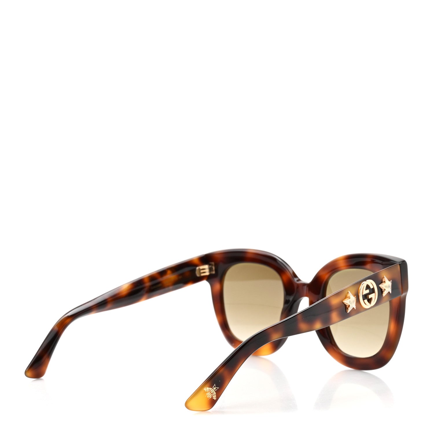 Gucci Round Frame Star Sunglasses GG0208S Tortoise 4 of 6