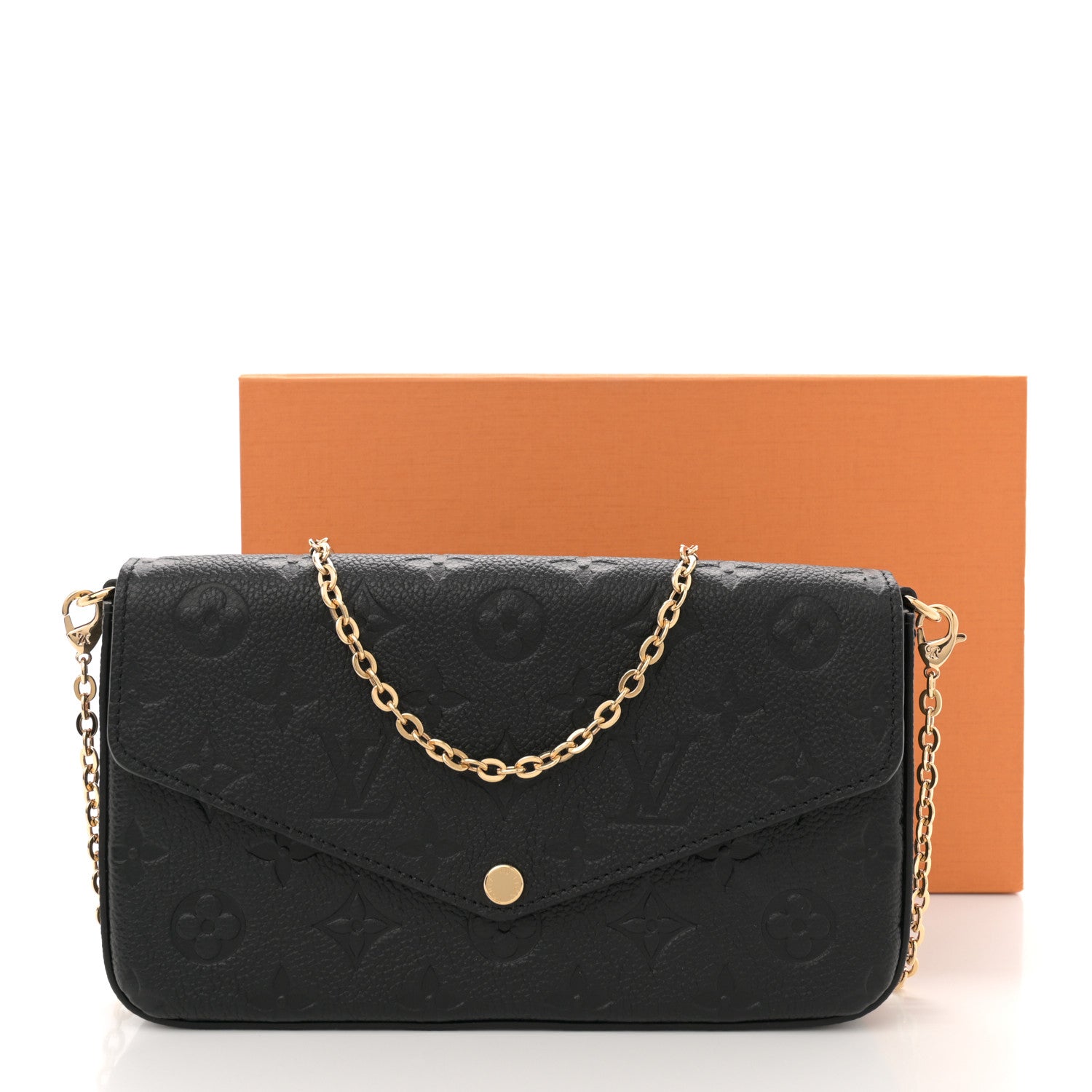Louis Vuitton Empreinte Pochette Felicie Chain Wallet Black 11 of 11