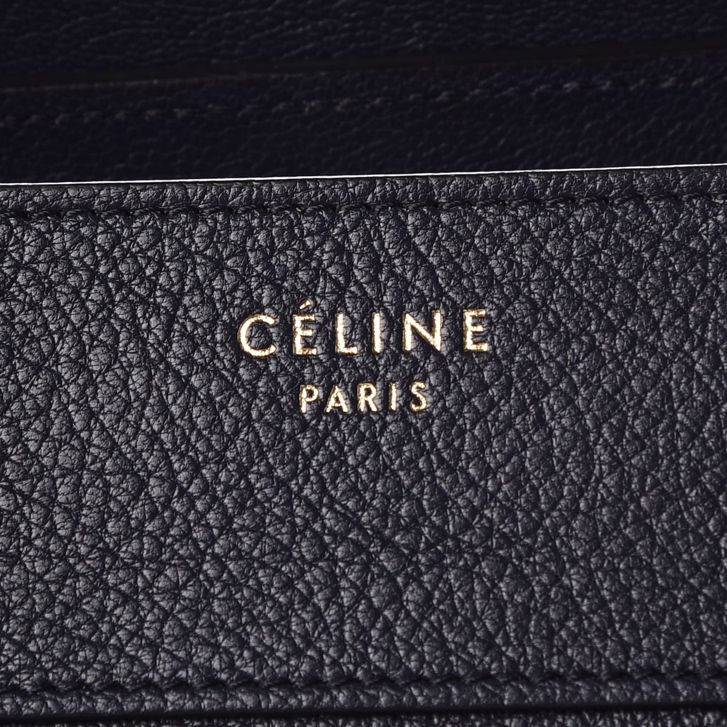 Goatskin Mini Luggage Dark Blue Black