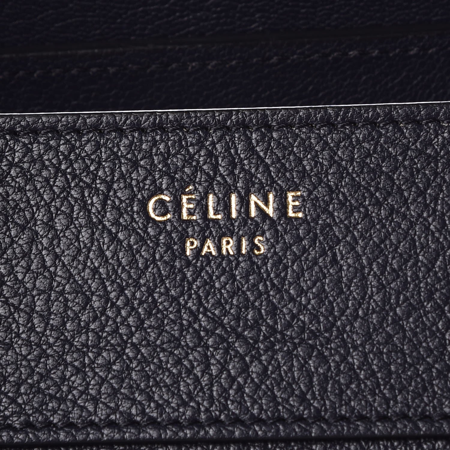 Celine Goatskin Mini Luggage Dark Blue Black 7 of 10